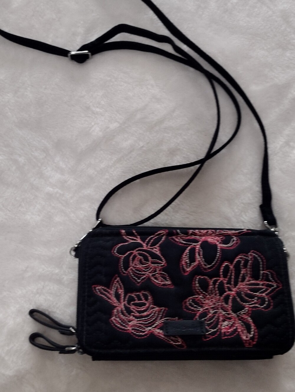 Vera Bradley Embroidered Crossbody Wallet